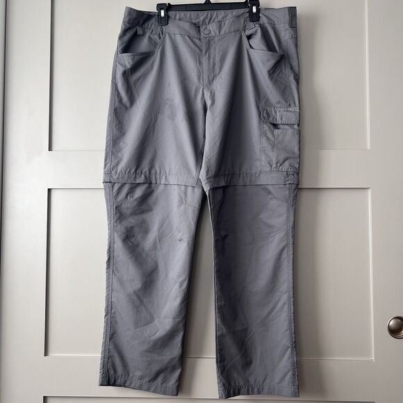 Columbia Pants Mens 40X32 Gray Convertible Cargo PFG Outdoor Fishing Hiking EUC - Picture 1 of 16